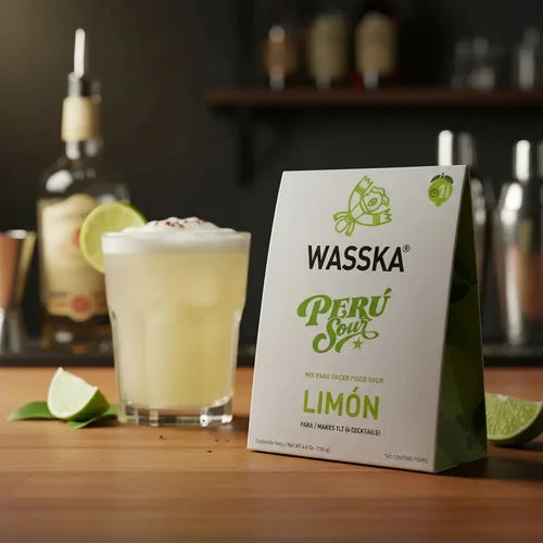 Mix Para Pisco Sour Peruano Wasska Pack X2 Sabor Limón