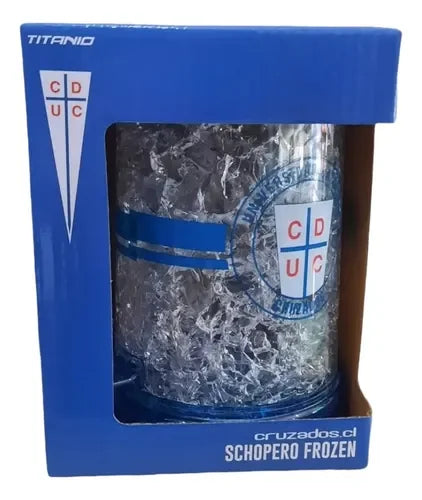 Vaso Shopero 600 Ml Plástico Titanio Universidad Católica Para Bebidas Frías U. Catolica