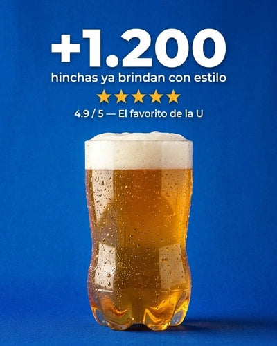 Vaso Premium 790 Ml Botella Cortada U De Chile Blanco