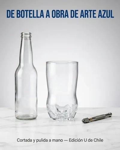 Vaso Premium 790 Ml Botella Cortada U De Chile Blanco