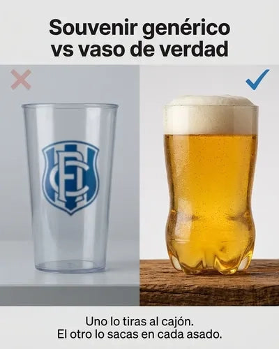 Vaso Premium 790 Ml Botella Cortada U De Chile Blanco