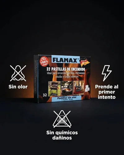 Flamax Iniciador Importado 32 Pastillas Enciende Fuego