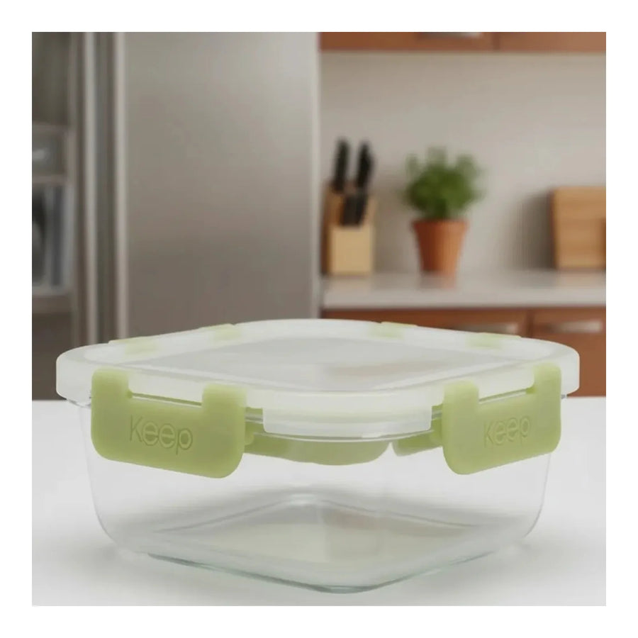 Contenedor Hermético de Vidrio Keep 520 ml Verde