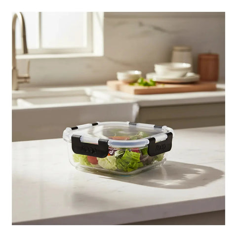 Contenedor Hermético de Vidrio Keep 520 ml Negro