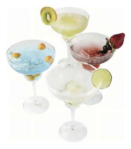 Set 4 Copas Margarita 266ml Línea Cristar Transparente