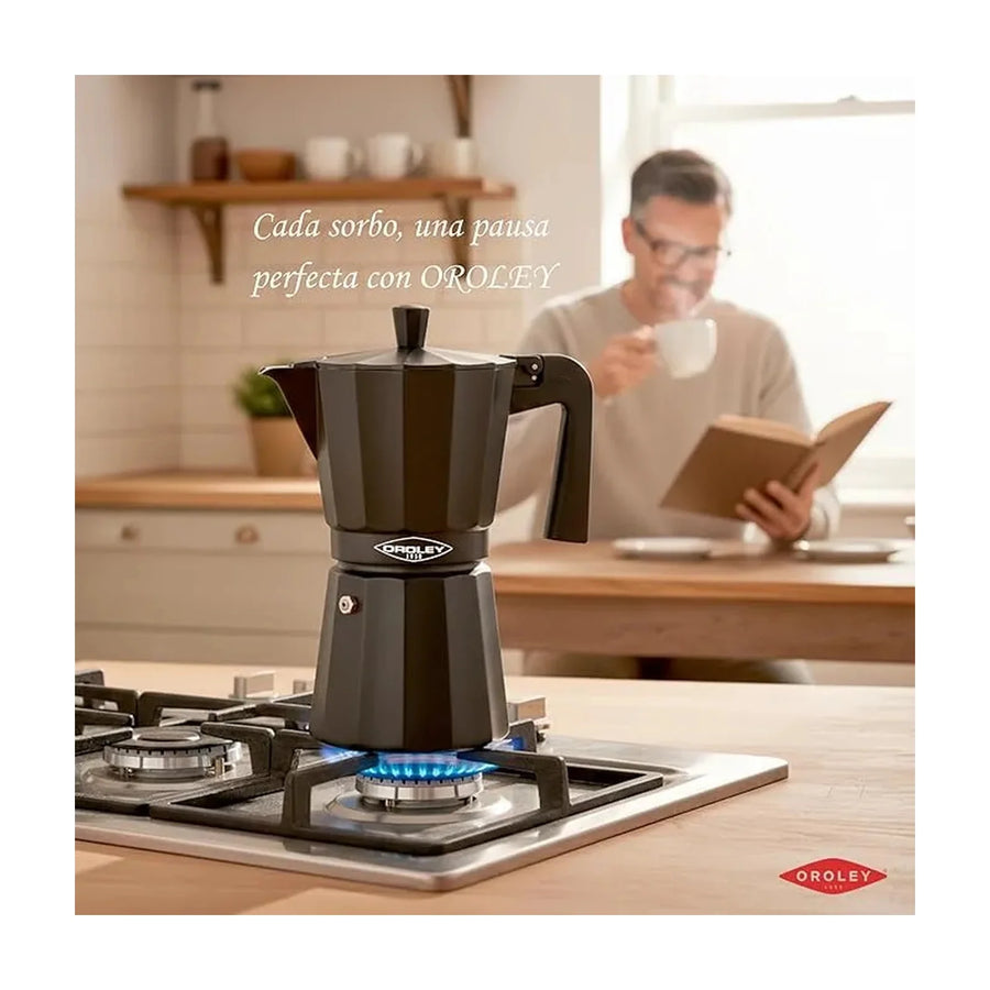 Cafetera Italiana Oroley New Dakar Negra 6 Tazas