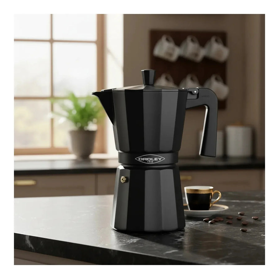 Cafetera Italiana Oroley New Dakar Negra 6 Tazas