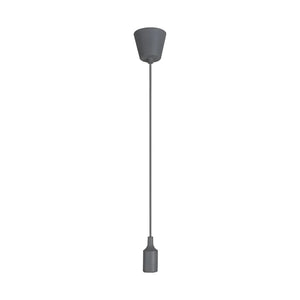 Soquete Colgante de Goma E27 Gris