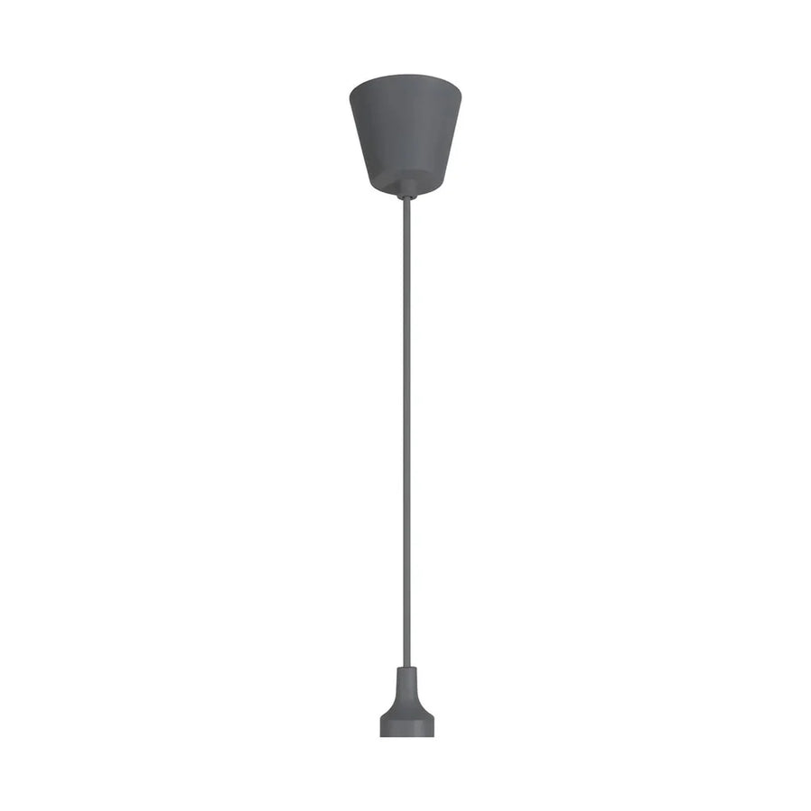 Soquete Colgante de Goma E27 Gris