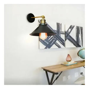 Aplique de Muro E27 con Pantalla Negro