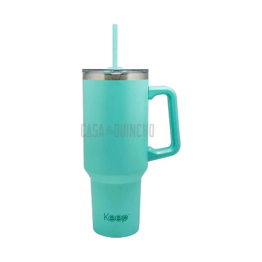 Vaso Térmico Keep Quencher 1,2 L Celeste + Grabado Personalizado