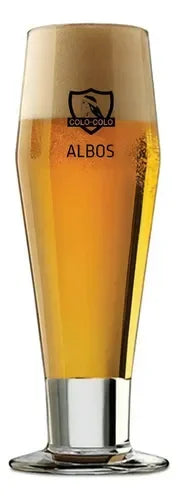 Pack De 4 Vasos Schoperos Colo Colo Beer Collection De Vidrio Para Cerveza Agua