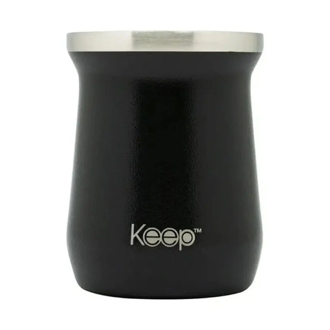 Mate Térmico Keep Martillado 300 ml Negro + Grabado Personalizado