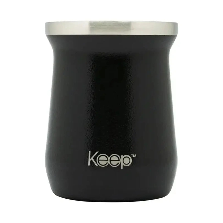 Mate Térmico Keep Martillado 300 ml Negro + Grabado Personalizado