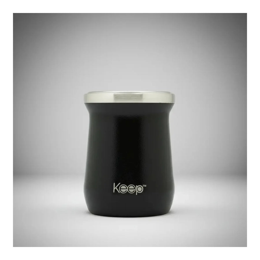Mate Térmico Keep Martillado 300 ml Negro + Grabado Personalizado