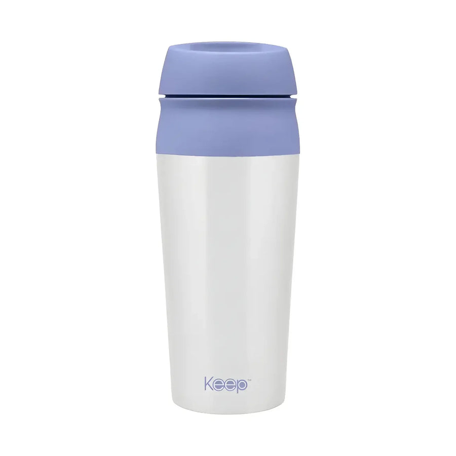 Mug Térmico Keep con Botón 450 ml Lavanda + Grabado Personalizado