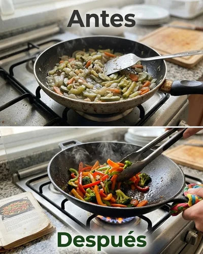 Wok de Hierro Fundido 30cm Con Asas Lugano