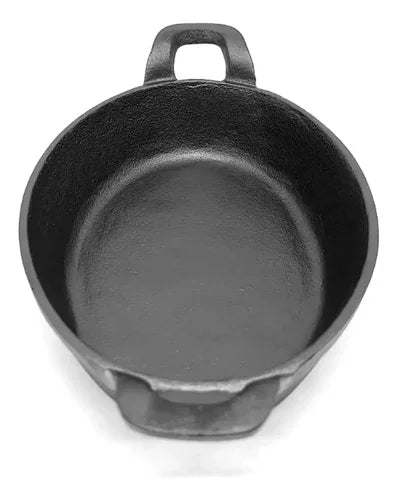 Fuente 2 Asas Fierro Fundido 22x16 Cms Preparaciones Gourmet Negro