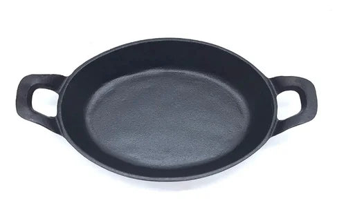 Fuente 2 Asas Fierro Fundido 22x16 Cms Preparaciones Gourmet Negro
