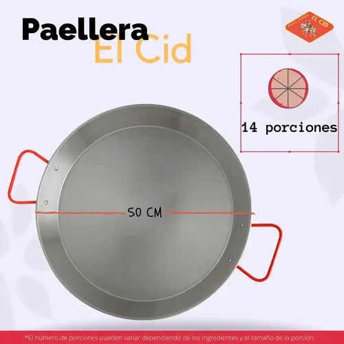 Paellera Española Garcima 50 cm Acero Pulido