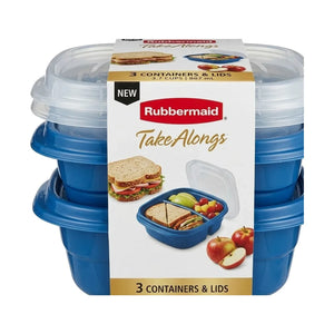Set 3 Contenedores Rubbermaid TakeAlongs 887 ml Azul