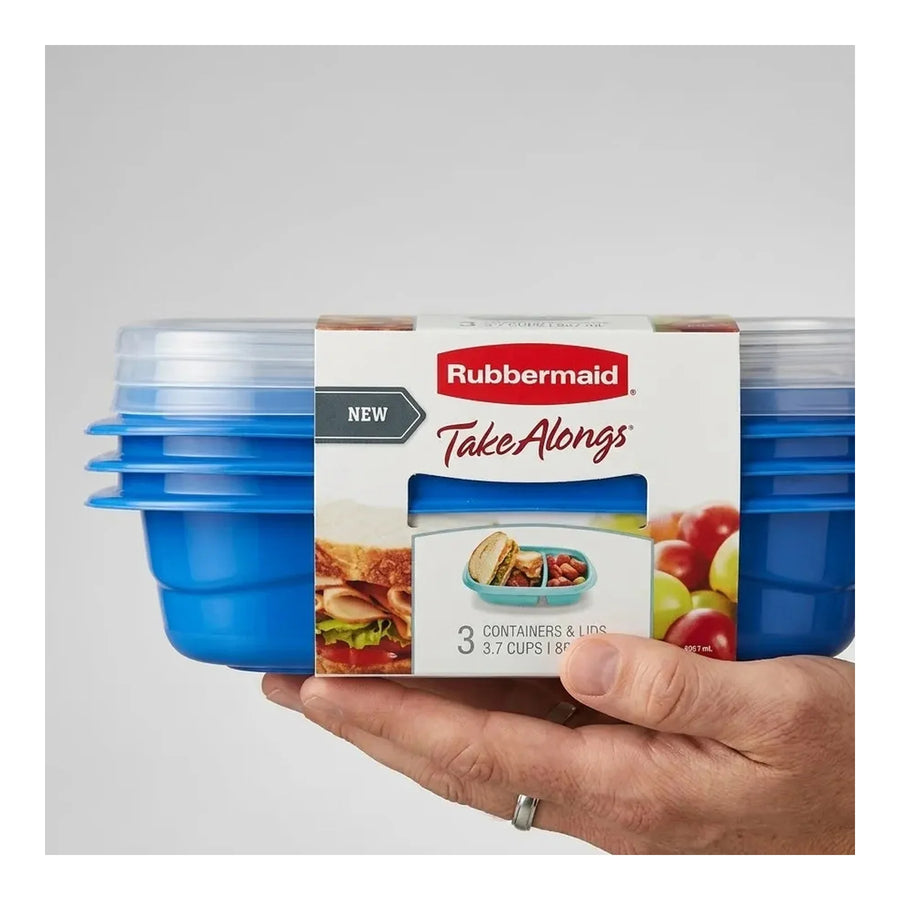 Set 3 Contenedores Rubbermaid TakeAlongs 887 ml Azul