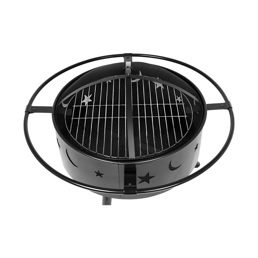 Brasero Centauro con Parrilla y Tapa 82 cm Negro