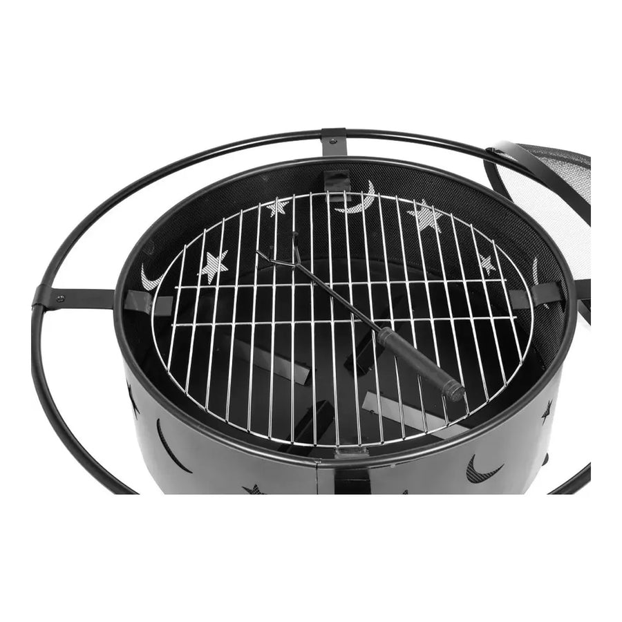 Brasero Centauro con Parrilla y Tapa 82 cm Negro