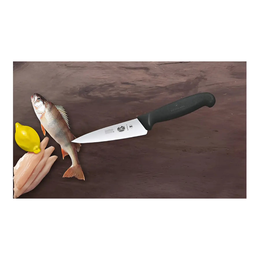 Cuchillo Victorinox Trinchar Fibrox Hoja 12 cm Negro 5.2003.12