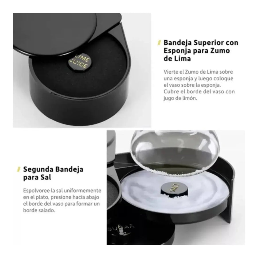 Escarchador de Vasos 3 Bandejas para Michelada y Margarita