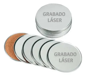 Set 6 Posavasos con Caja + Grabado Láser Gratis