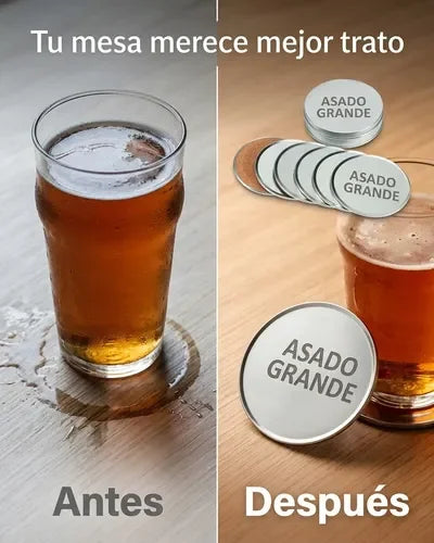 Set 6 Posavasos con Caja + Grabado Láser Gratis