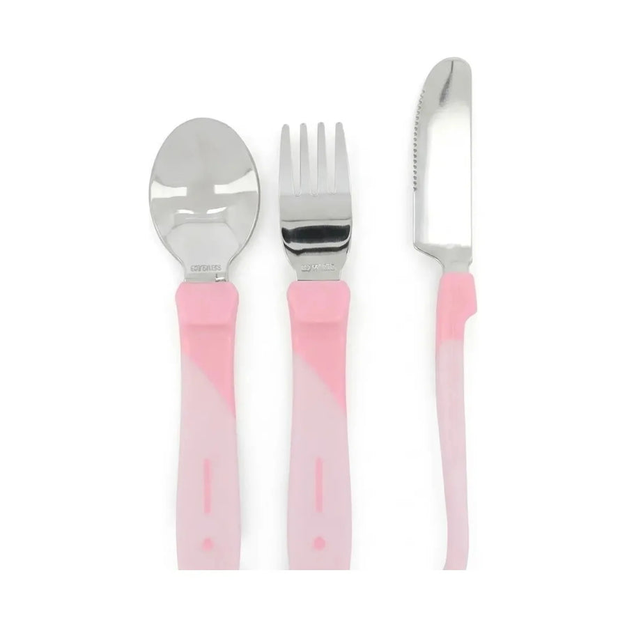 Set de Cubiertos Infantiles Twistshake Rosa Acero Inoxidable
