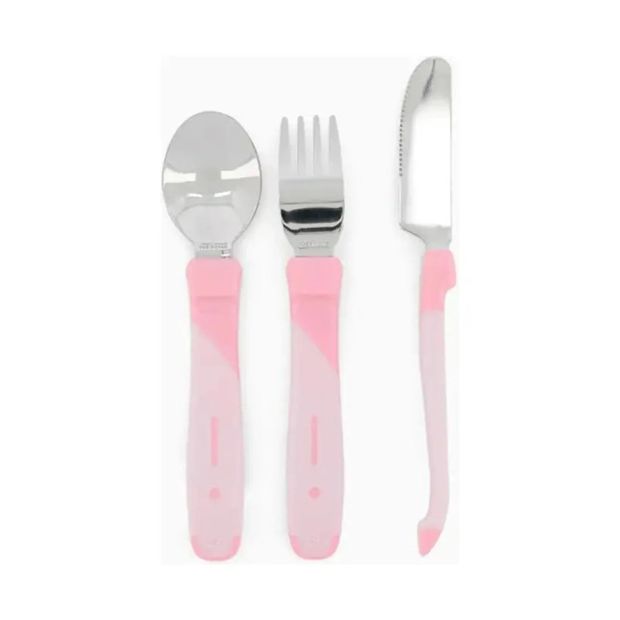 Set de Cubiertos Infantiles Twistshake Rosa Acero Inoxidable