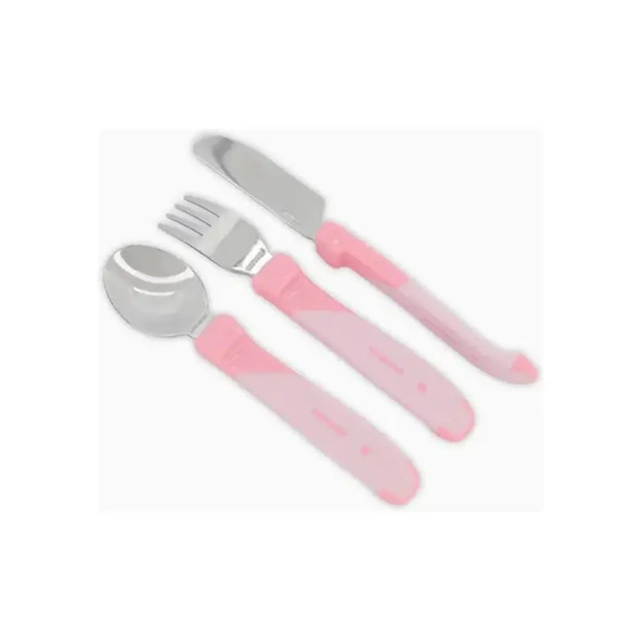Set de Cubiertos Infantiles Twistshake Rosa Acero Inoxidable