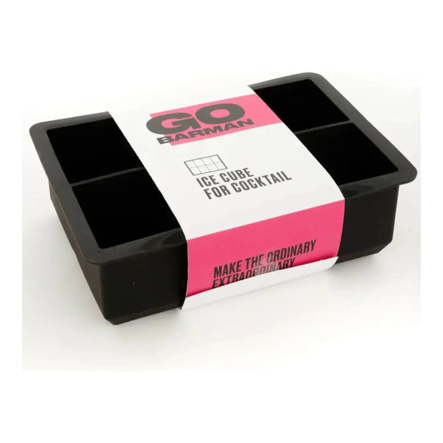 Cubetera Hielo Gigante Go Barman 6 Cubos Silicona Negra