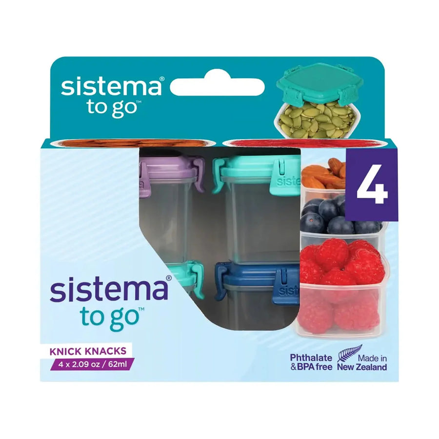 Set 4 Contenedores Herméticos Sistema Knick Knacks 62 ml