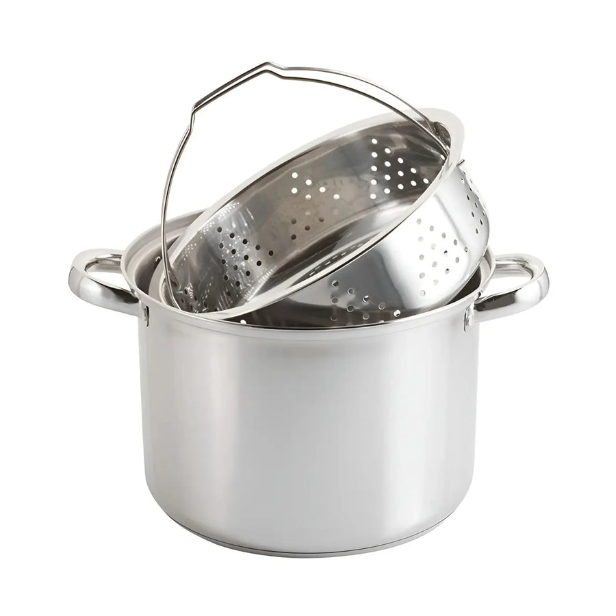 Olla Cuece Pasta Dussel 24 cm 7,2 L con Colador y Canasto