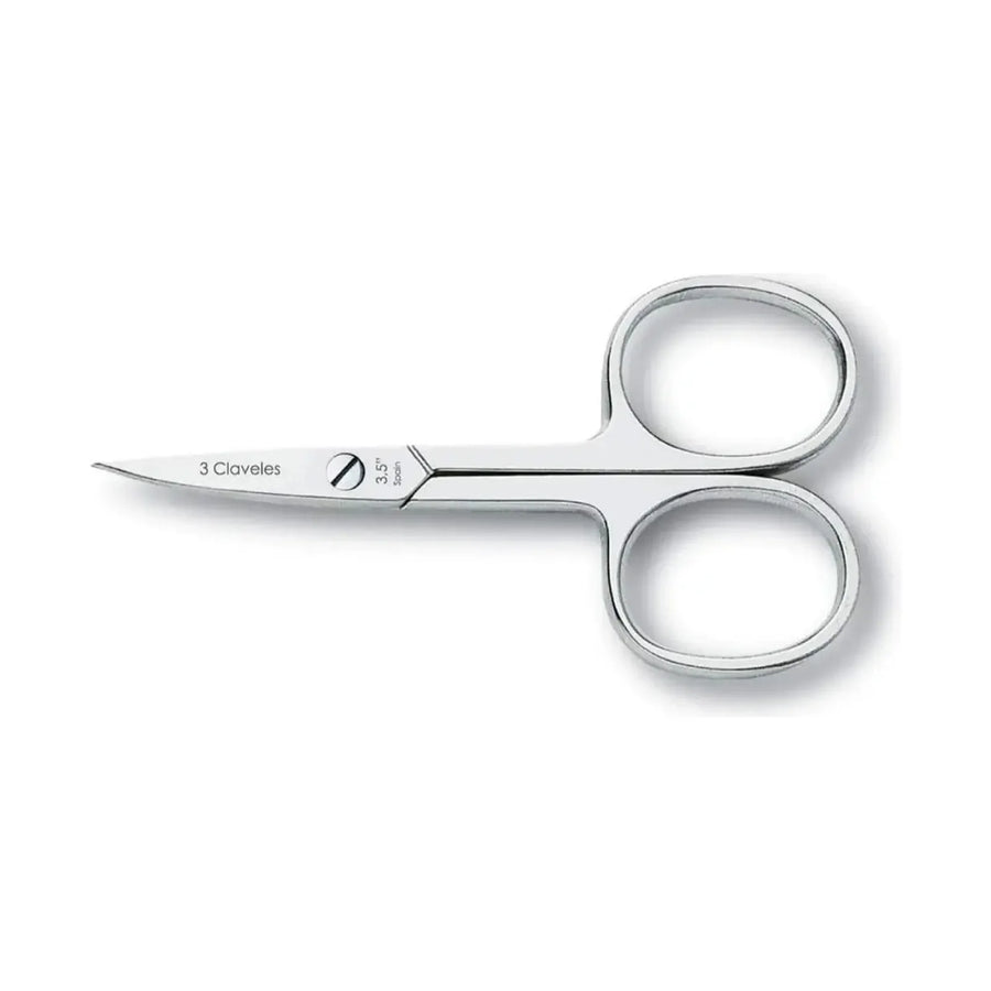 Tijera Curva Manicura 3 Claveles 3,5" 6511 Acero Inoxidable
