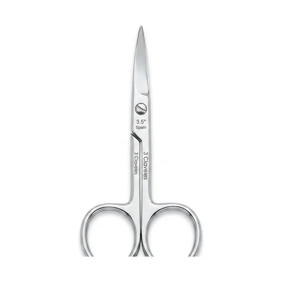 Tijera Curva Manicura 3 Claveles 3,5" 6511 Acero Inoxidable