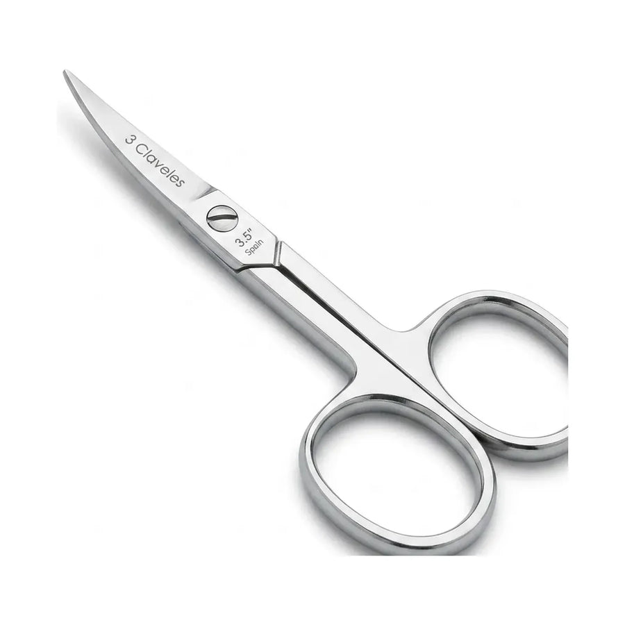 Tijera Curva Manicura 3 Claveles 3,5" 6511 Acero Inoxidable