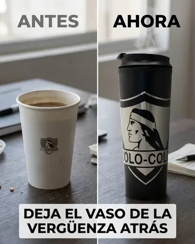 Vaso Termico Metálico Colo Colo Frío Caliente 480ml Negro Colo Colo