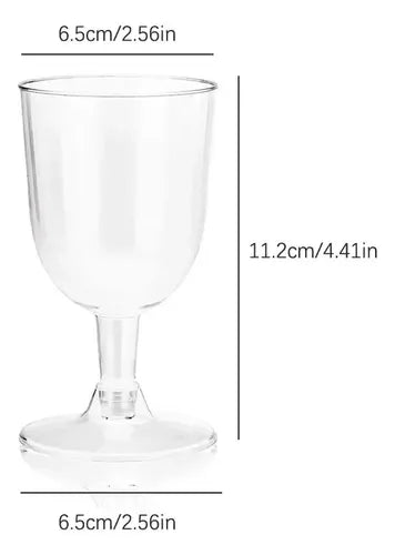Pack De 20 Copas De Acrilíco Para Vino O Pisco Coctel Transparente