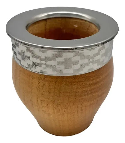 Mate Imperial Algarrobo Virola Alpaca Inox + Grabado Láser Cafe Acero Inoxidable