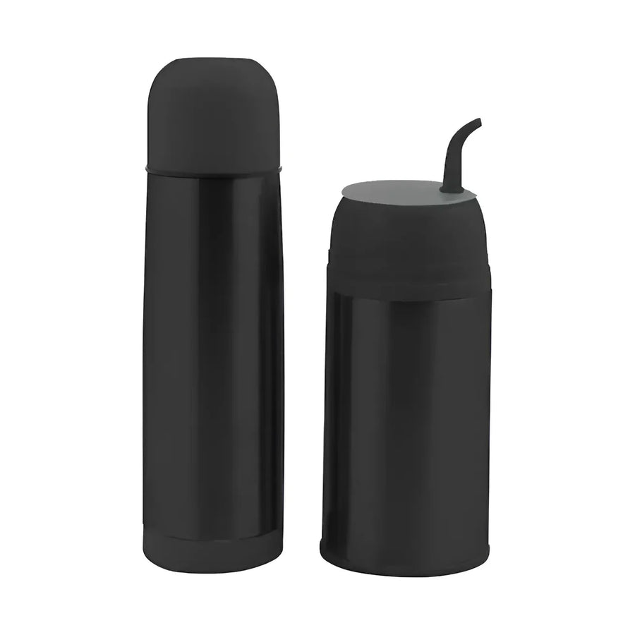 Set Matero Keep 400 ml + Termo Bala 500 ml Negro + Grabado Personalizado