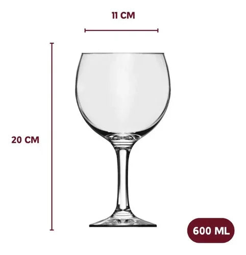 Set De 6 Copas Balon Gin Tonic 600ml Nadir Color Cristal Transparente