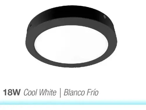 Pack x3 Plafones LED Sobrepuestos Redondos Negros
