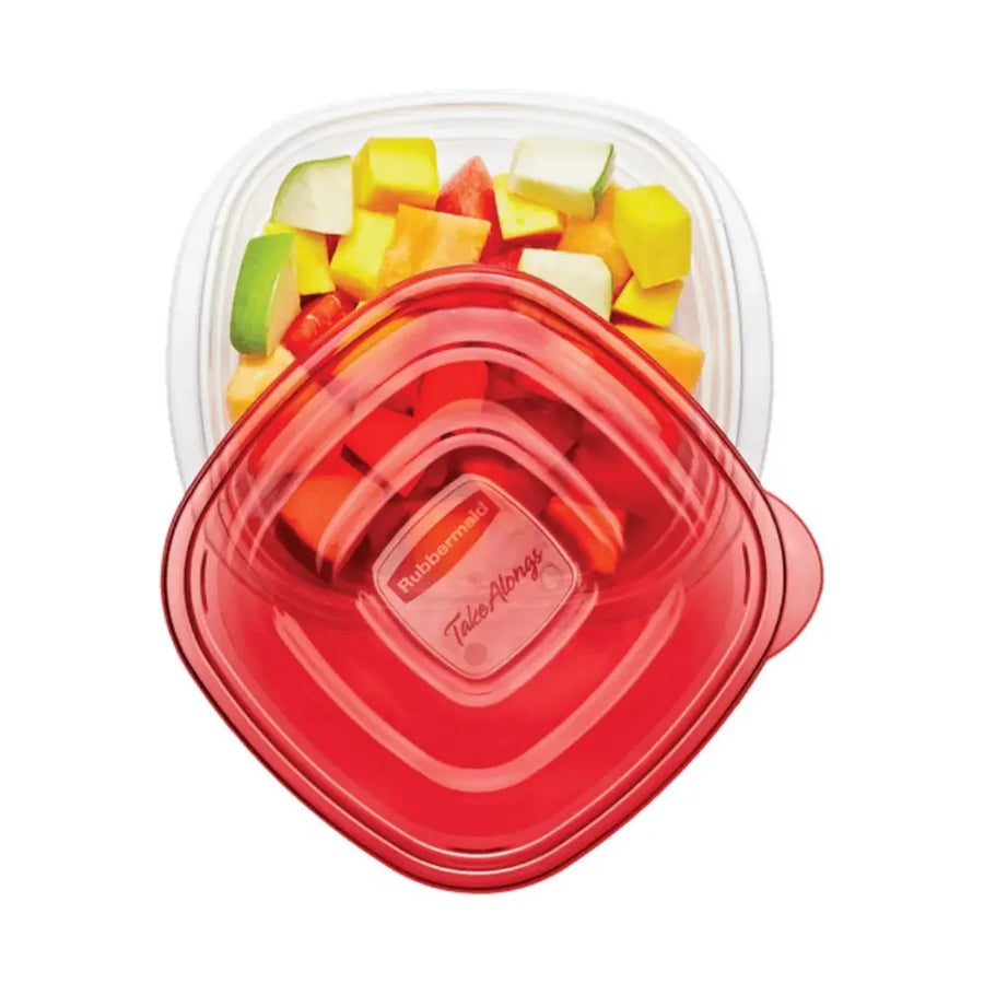 Set 3 Contenedores Rubbermaid TakeAlongs 669 ml Rojo