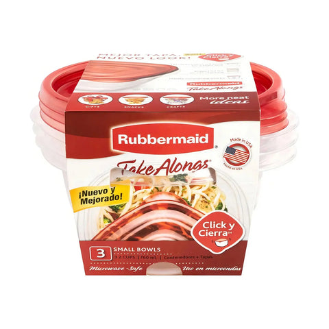 Set 3 Contenedores Redondos Rubbermaid TakeAlongs 760 ml