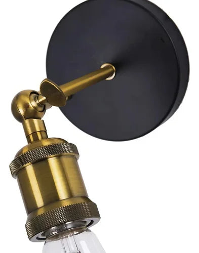 Aplique de Muro E27 Negro y Bronce - foto 8
